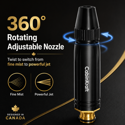 Booster nozzle tip close-up — venturi pressure amplifier