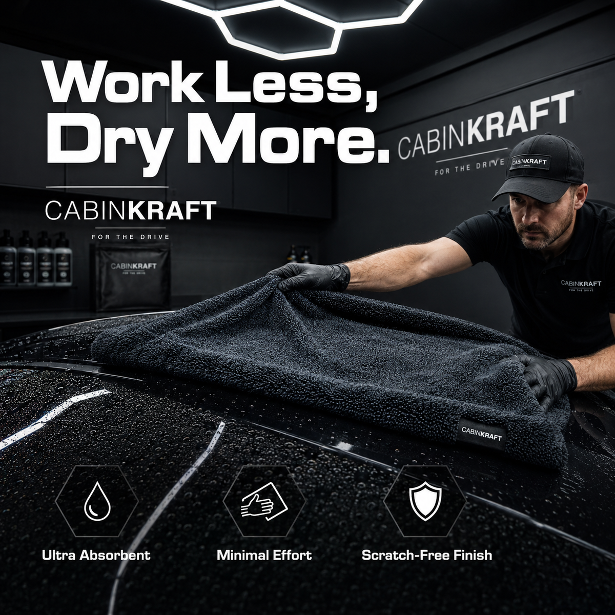 CabinKraft towel full spread — size dimensions on car roof