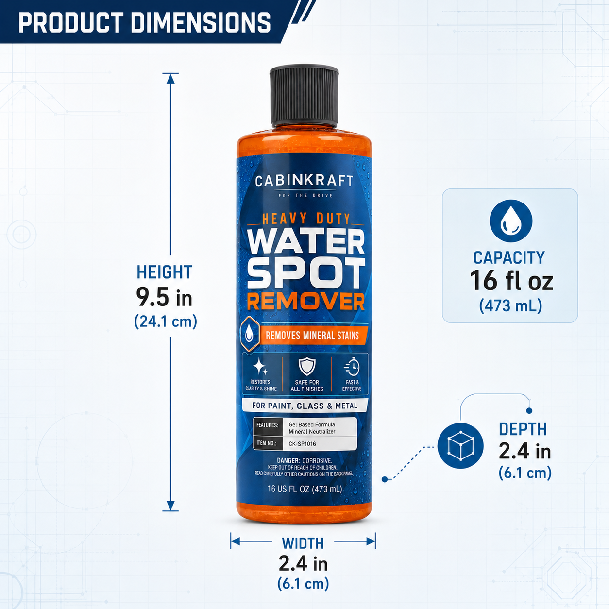 Hard water spots on car windshield before treatment