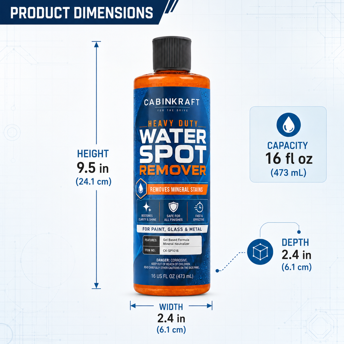 Hard water spots on car windshield before treatment