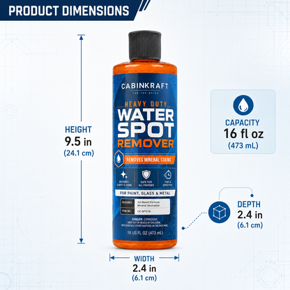 Hard water spots on car windshield before treatment
