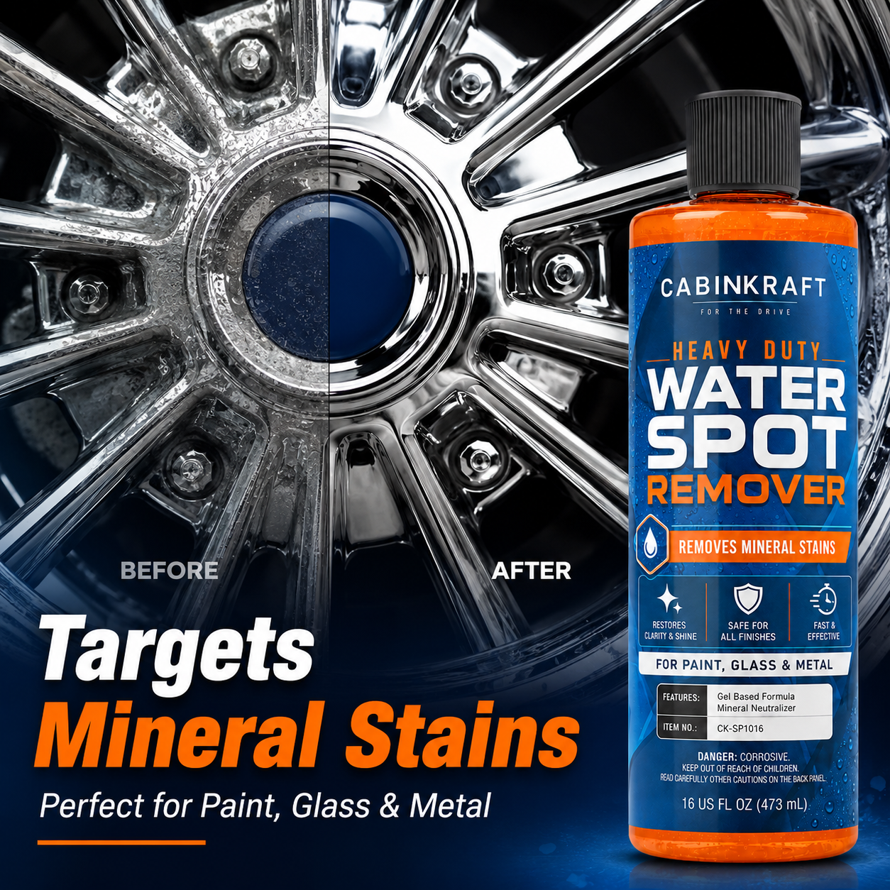 Streak-free car paint after CabinKraft spot remover treatment