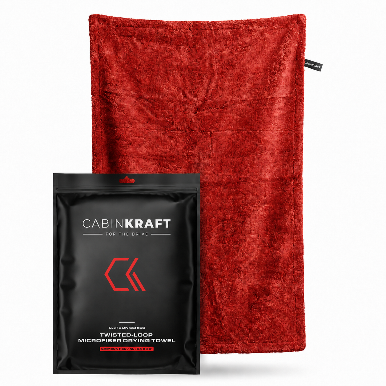 Aqua Blue drying towel — CabinKraft product side view