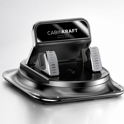 CabinKraft phone mount gripping iPhone on car dashboard