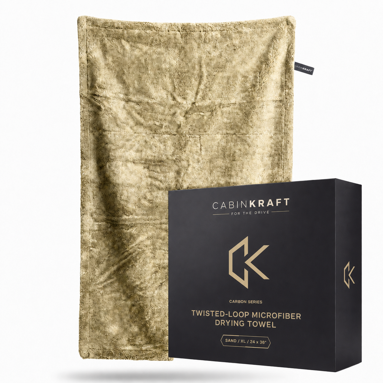 Sand color twisted-loop microfiber — neutral tone option