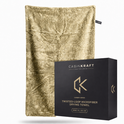 Sand color twisted-loop microfiber — neutral tone option