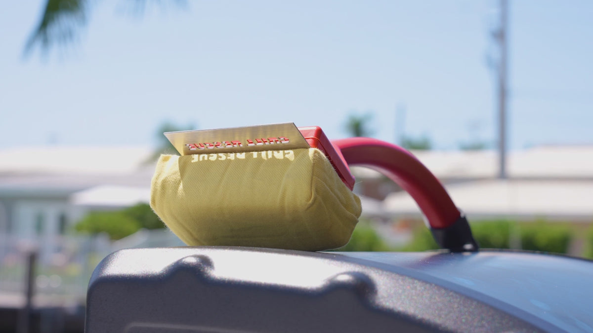 Bristle-free grill brush demonstration